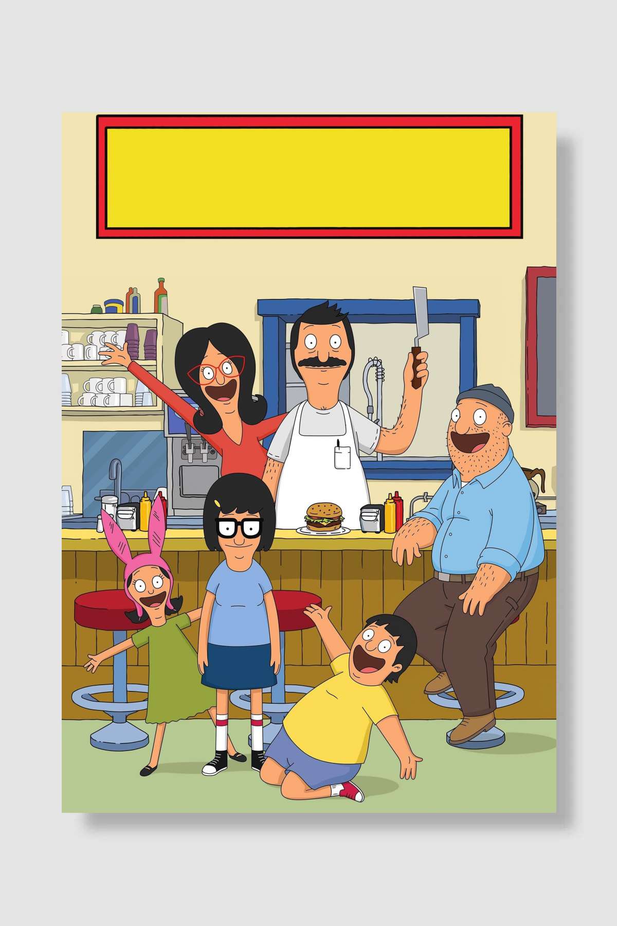 Bob's Burgers Dizi Poster Çerçevesiz Yüksek Kalite Dizi Afiş Duvar Poster