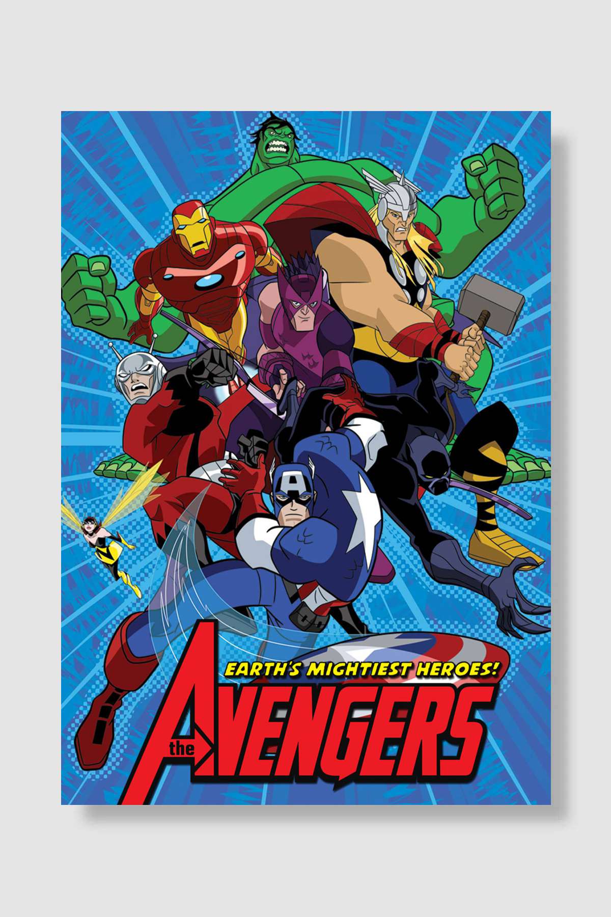 The Avengers: Earth's Mightiest Heroes Dizi Poster Çerçevesiz Yüksek Kalite Dizi Afiş Duvar Poster