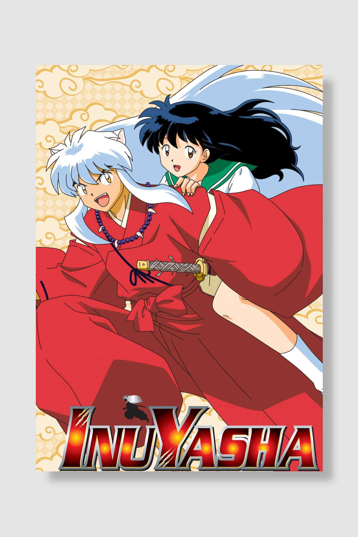 犬夜叉 Dizi Poster Çerçevesiz Yüksek Kalite Dizi Afiş Duvar Poster