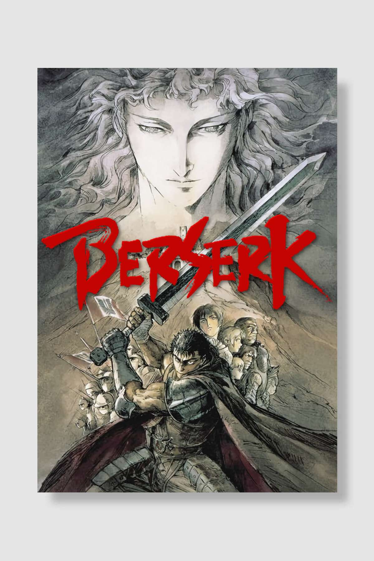Berserk - 剣風伝奇ベルセルク Dizi Poster Çerçevesiz Yüksek Kalite Dizi Afiş Duvar Poster