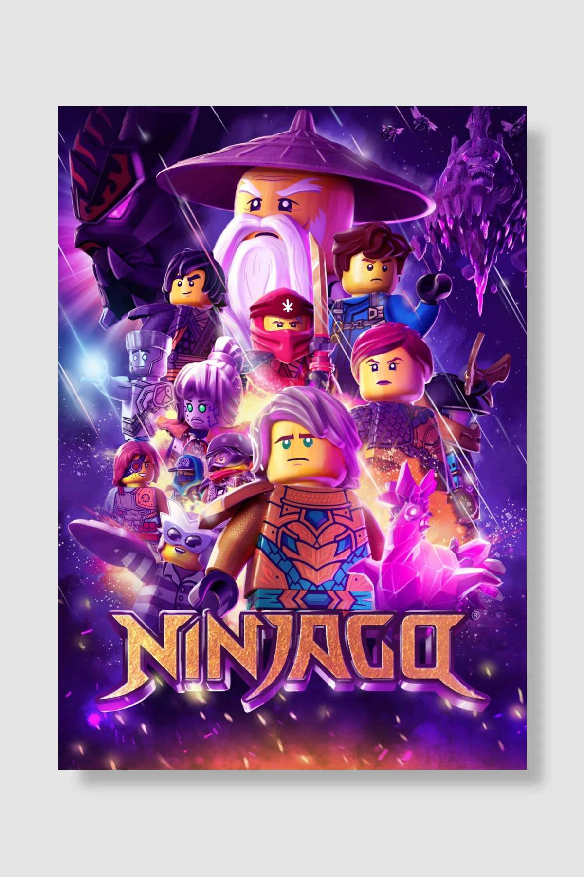 Ninjago: Spinjitzu'nun Ustaları - Ninjago: Masters of Spinjitzu Dizi Poster Çerçevesiz Yüksek Kalite Dizi Afiş Duvar Poster