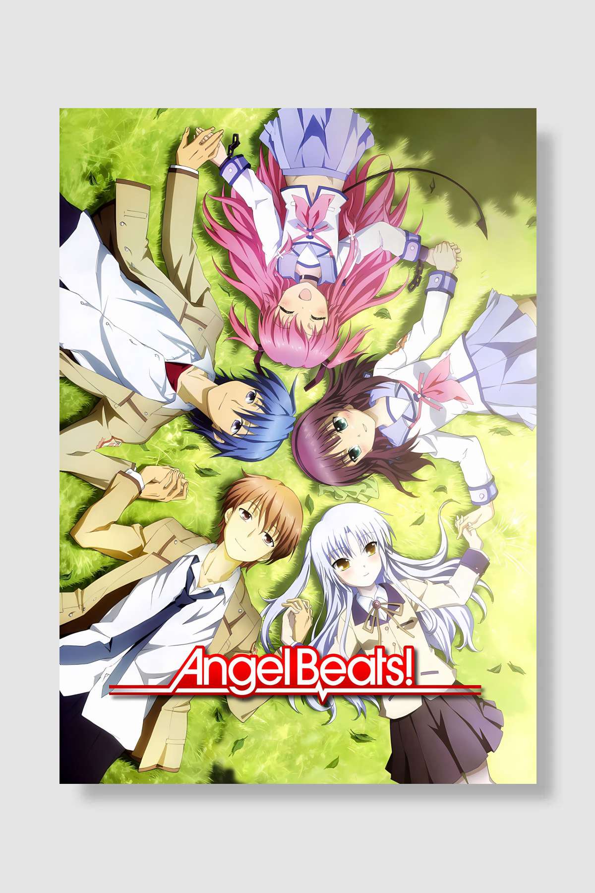 Angel Beats! Dizi Poster Çerçevesiz Yüksek Kalite Dizi Afiş Duvar Poster