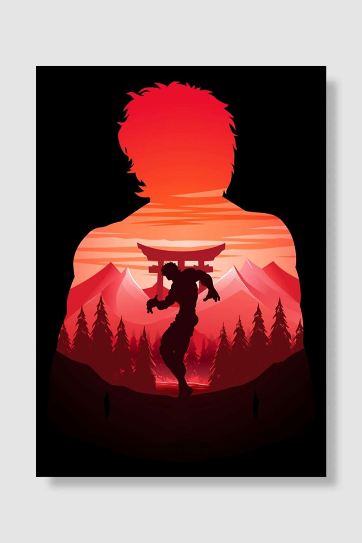 グラップラー刃牙 Dizi Poster Çerçevesiz Yüksek Kalite Dizi Afiş Duvar Poster