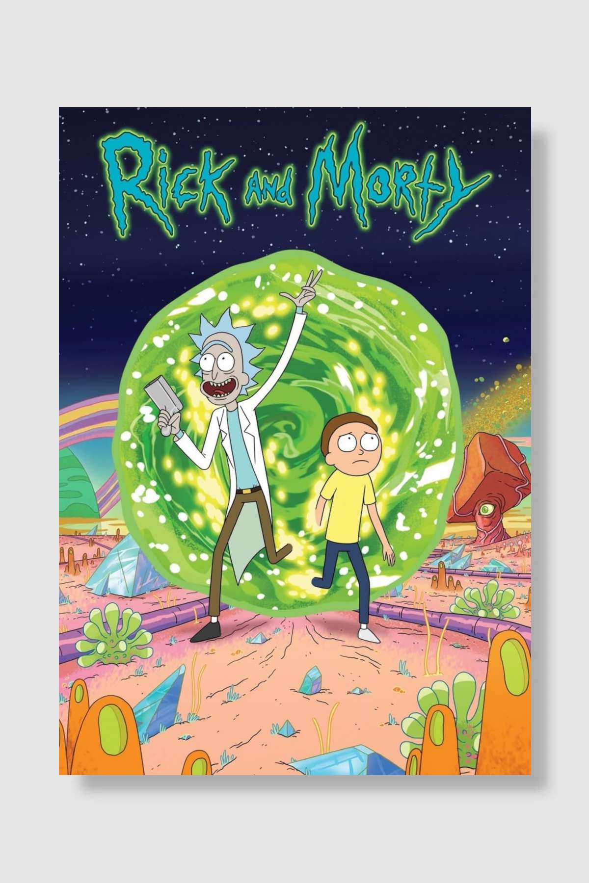 Rick and Morty Dizi Poster Çerçevesiz Yüksek Kalite Dizi Afiş Duvar Poster