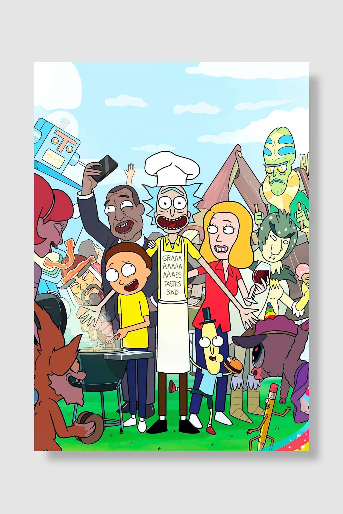 Rick and Morty Dizi Poster Çerçevesiz Yüksek Kalite Dizi Afiş Duvar Poster