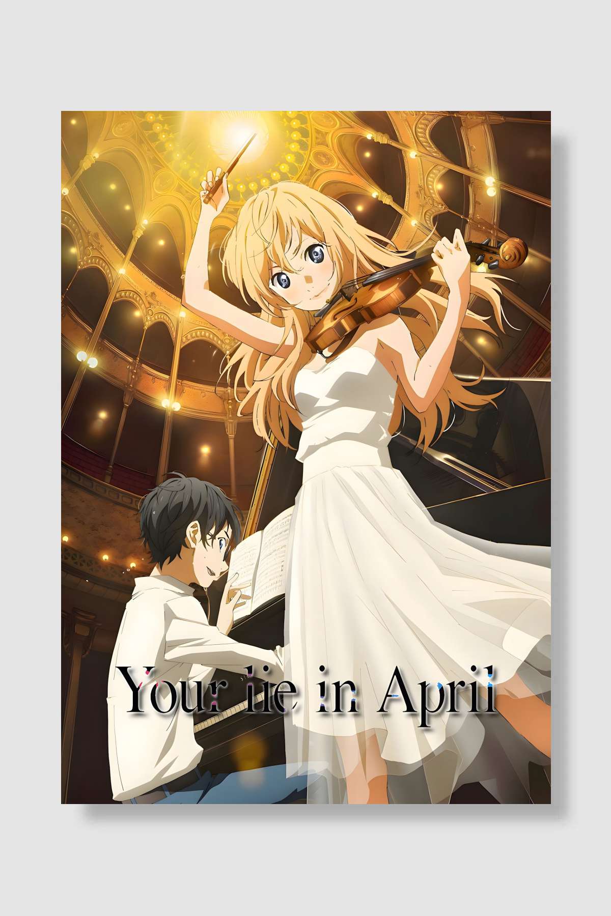 Your Lie in April - 四月は君の嘘 Dizi Poster Çerçevesiz Yüksek Kalite Dizi Afiş Duvar Poster