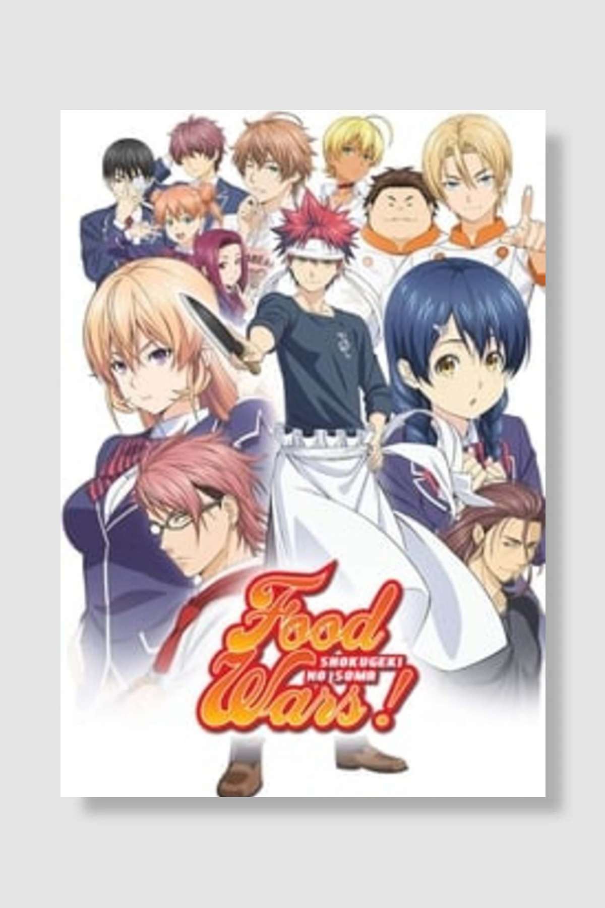 Shokugeki no Souma - 食戟のソーマ Dizi Poster Çerçevesiz Yüksek Kalite Dizi Afiş Duvar Poster