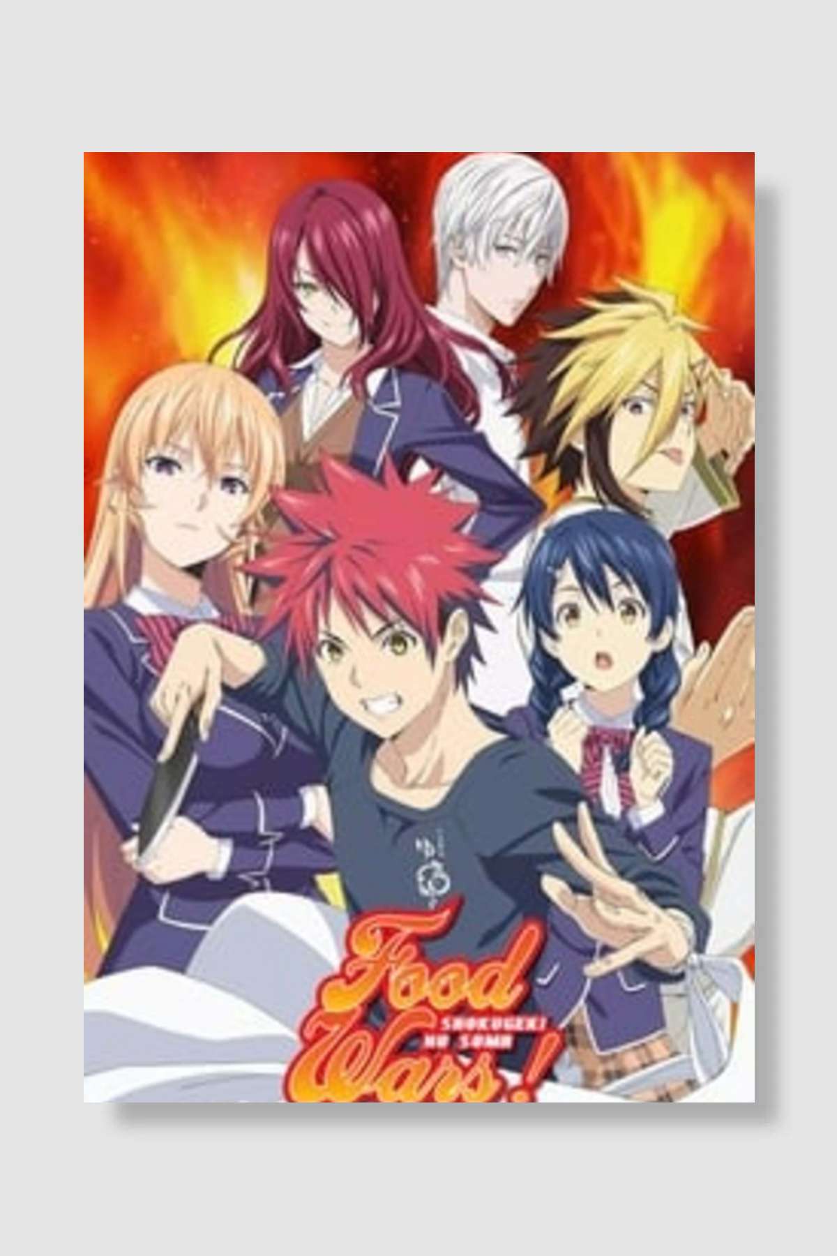 Shokugeki no Souma - 食戟のソーマ Dizi Poster Çerçevesiz Yüksek Kalite Dizi Afiş Duvar Poster