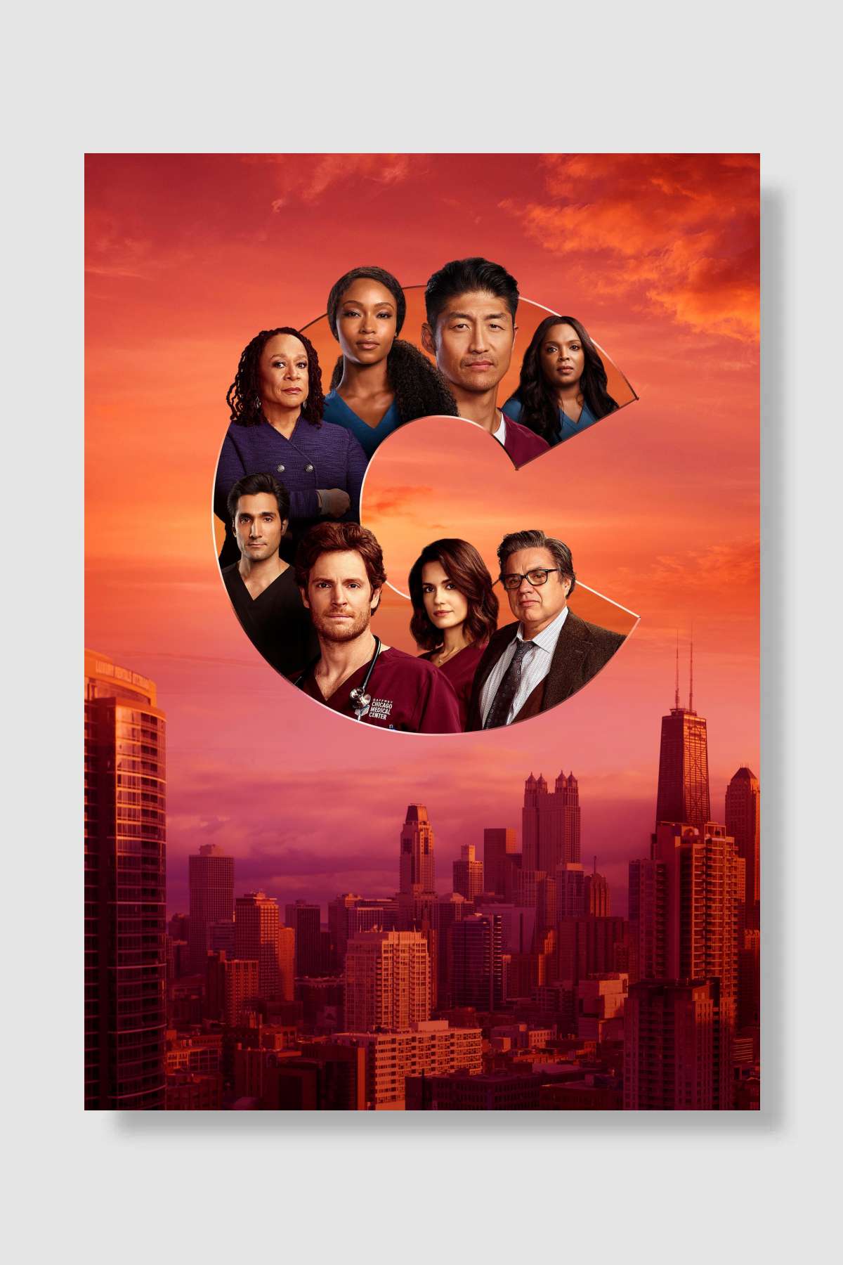 Chicago Med Dizi Poster Çerçevesiz Yüksek Kalite Dizi Afiş Duvar Poster