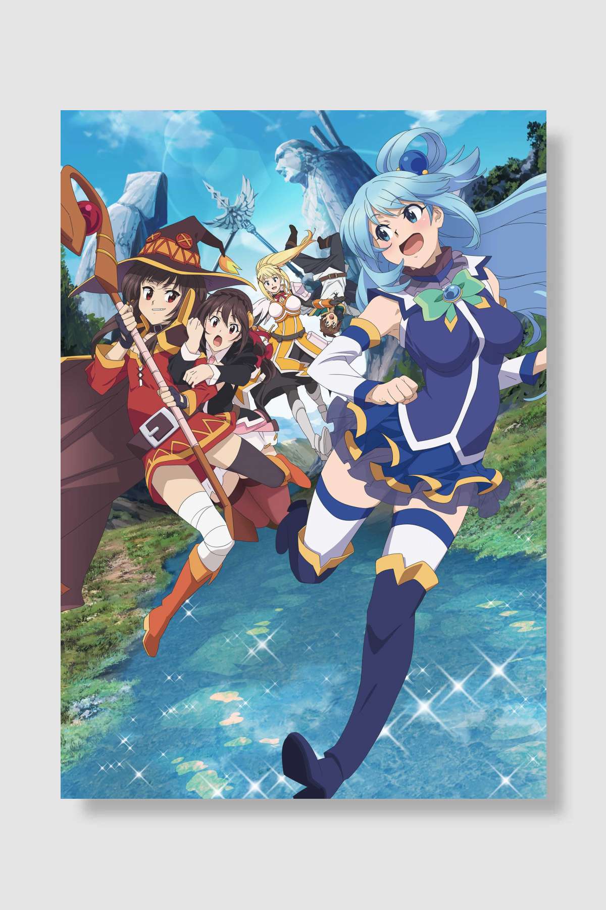 この素晴らしい世界に祝福を！ Dizi Poster Çerçevesiz Yüksek Kalite Dizi Afiş Duvar Poster