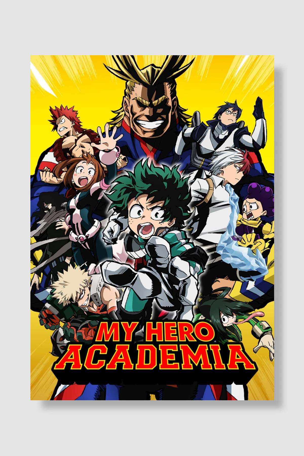Kahramanlık Akademim - 僕のヒーローアカデミア Dizi Poster Çerçevesiz Yüksek Kalite Dizi Afiş Duvar Poster