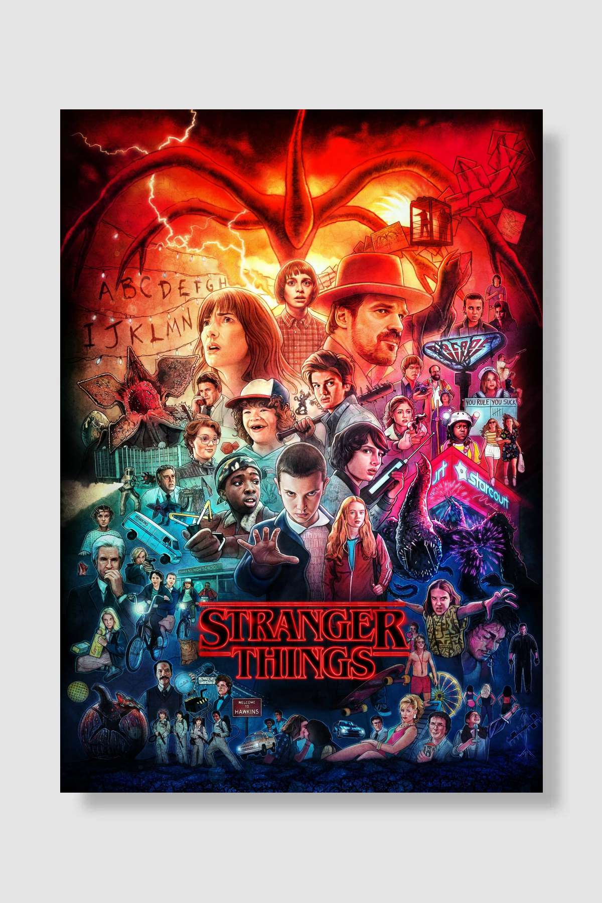 Stranger Things Dizi Poster Çerçevesiz Yüksek Kalite Dizi Afiş Duvar Poster