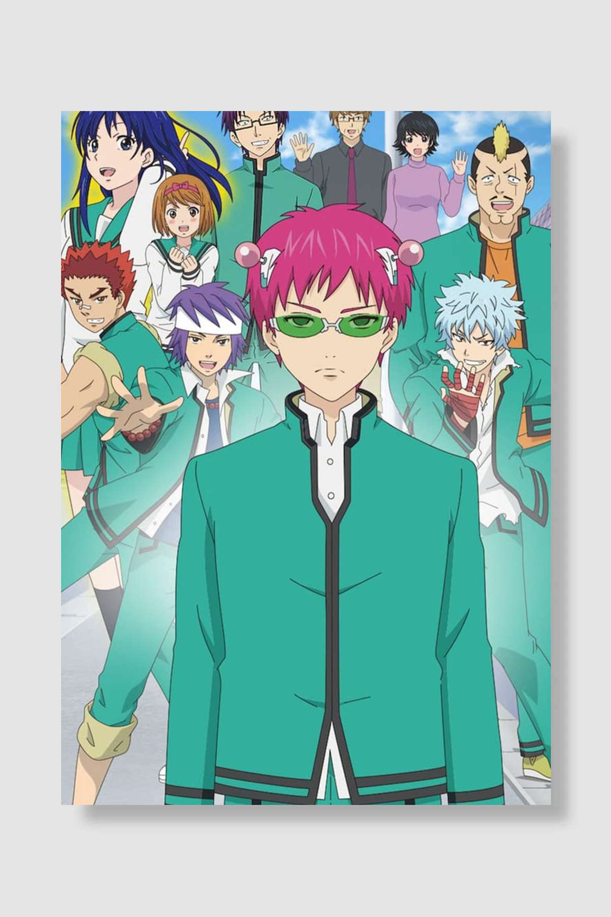 Saiki Kusuo no Ψ-nan - 斉木楠雄のΨ難 Dizi Poster Çerçevesiz Yüksek Kalite Dizi Afiş Duvar Poster