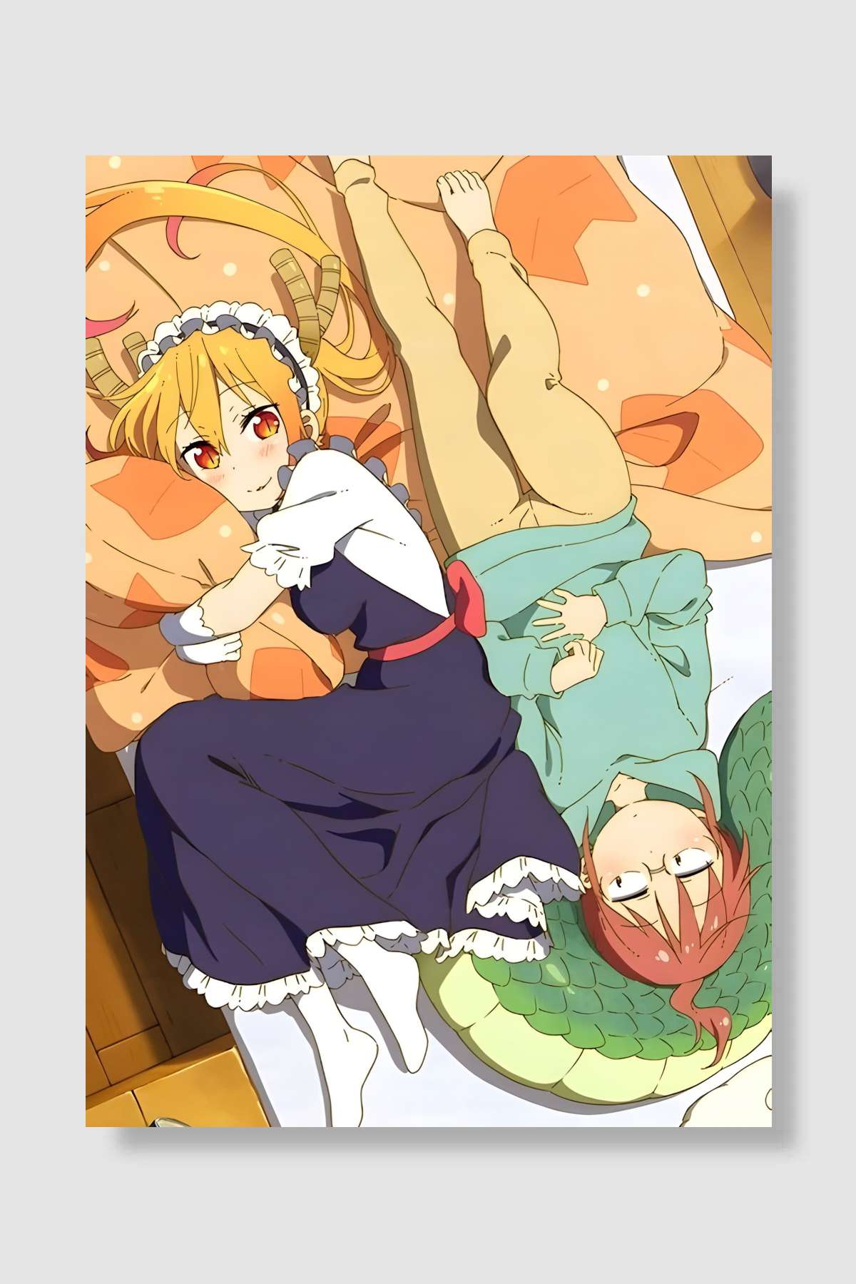 Miss Kobayashi's Dragon Maid - 小林さんちのメイドラゴン Dizi Poster Çerçevesiz Yüksek Kalite Dizi Afiş Duvar Poster