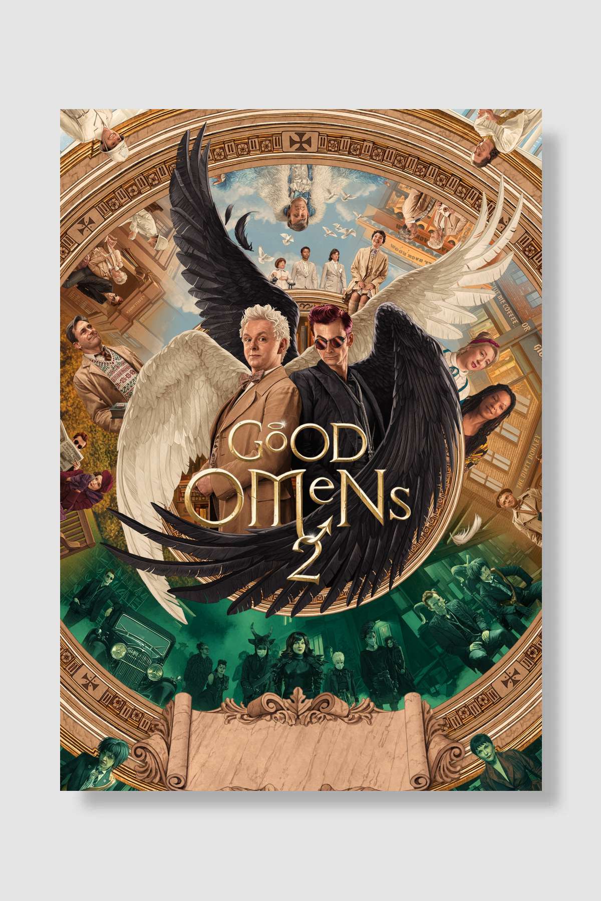 Good Omens Dizi Poster Çerçevesiz Yüksek Kalite Dizi Afiş Duvar Poster