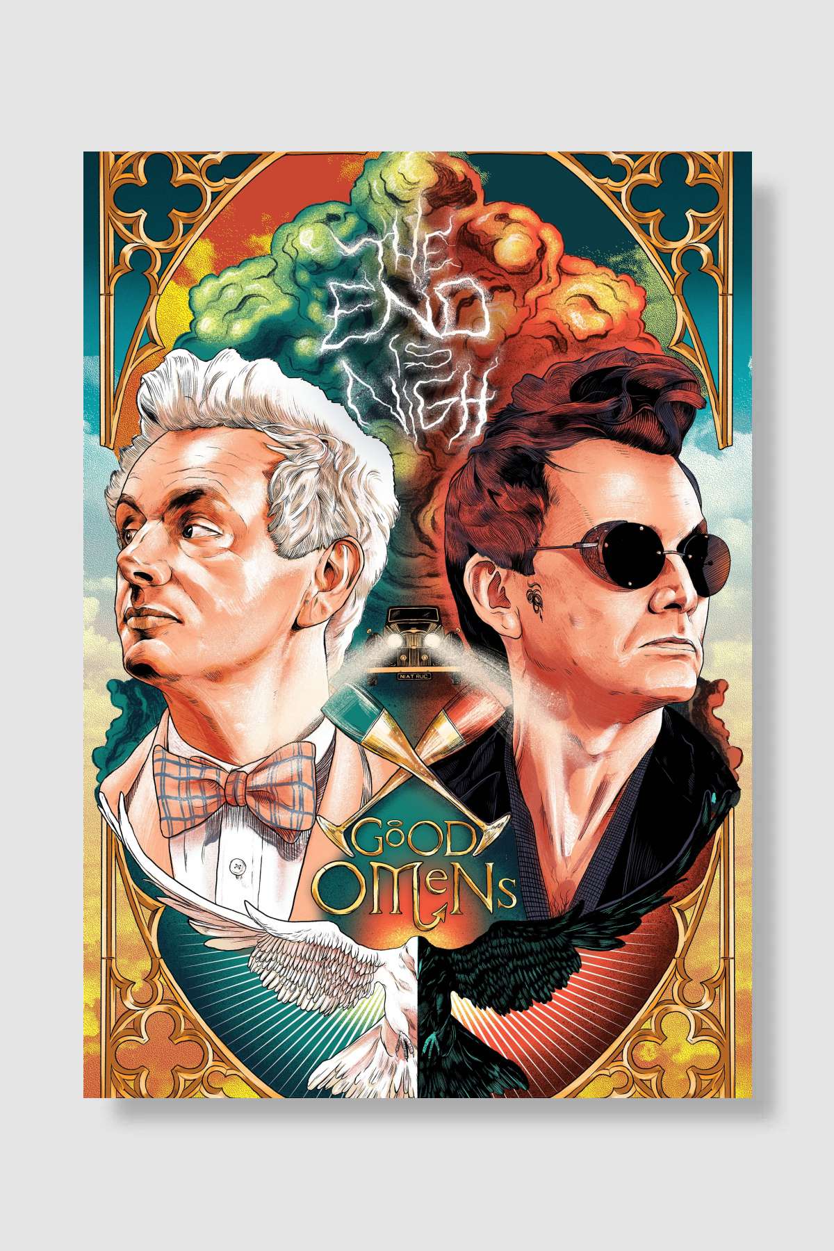 Good Omens Dizi Poster Çerçevesiz Yüksek Kalite Dizi Afiş Duvar Poster