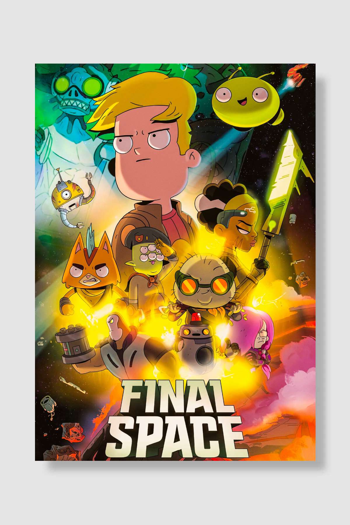 Son Uzay - Final Space Dizi Poster Çerçevesiz Yüksek Kalite Dizi Afiş Duvar Poster