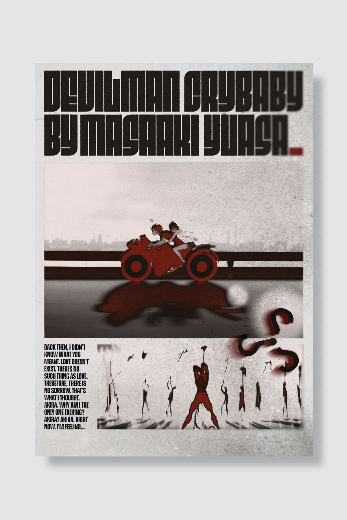 DEVILMAN crybaby Dizi Poster Çerçevesiz Yüksek Kalite Dizi Afiş Duvar Poster
