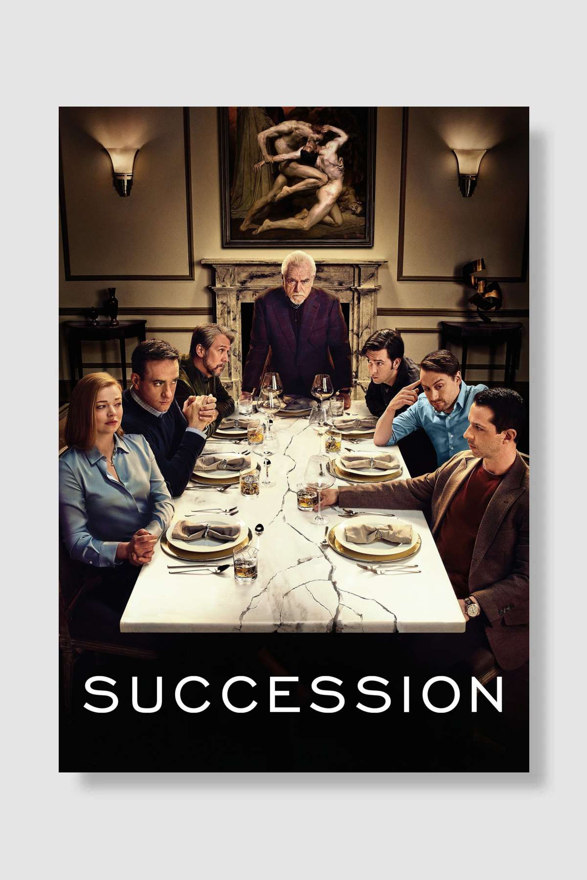 Succession Dizi Poster Çerçevesiz Yüksek Kalite Dizi Afiş Duvar Poster