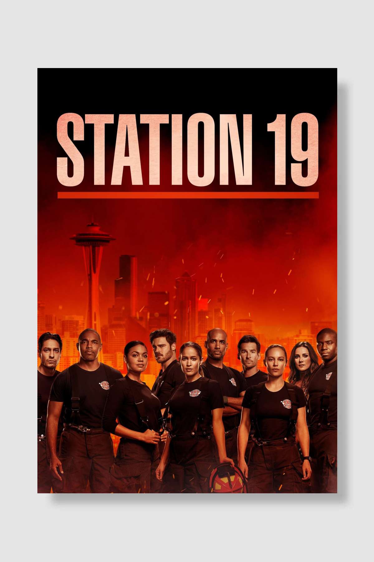 Station 19 Dizi Poster Çerçevesiz Yüksek Kalite Dizi Afiş Duvar Poster