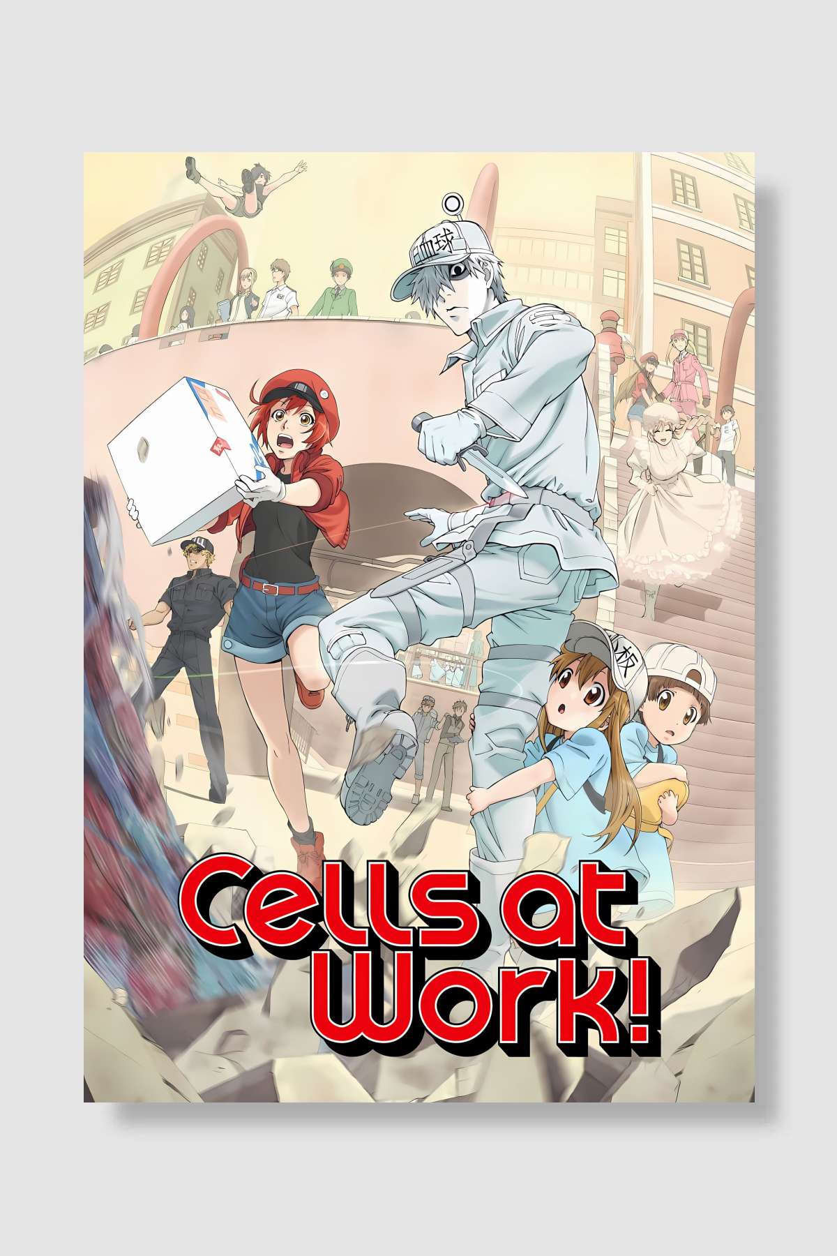 はたらく細胞 Dizi Poster Çerçevesiz Yüksek Kalite Dizi Afiş Duvar Poster