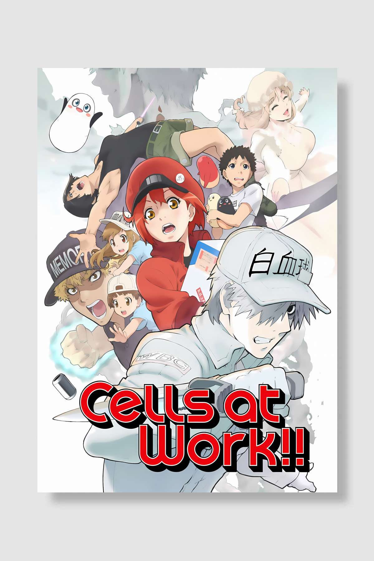 はたらく細胞 Dizi Poster Çerçevesiz Yüksek Kalite Dizi Afiş Duvar Poster