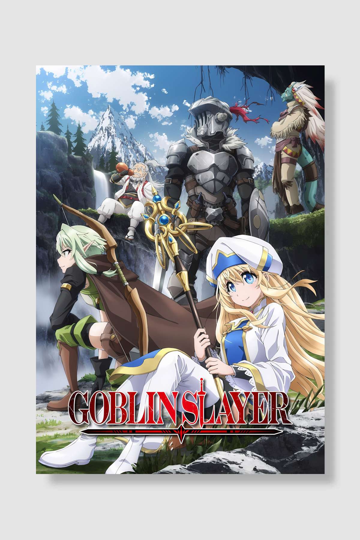 Goblin Slayer - ゴブリンスレイヤー Dizi Poster Çerçevesiz Yüksek Kalite Dizi Afiş Duvar Poster