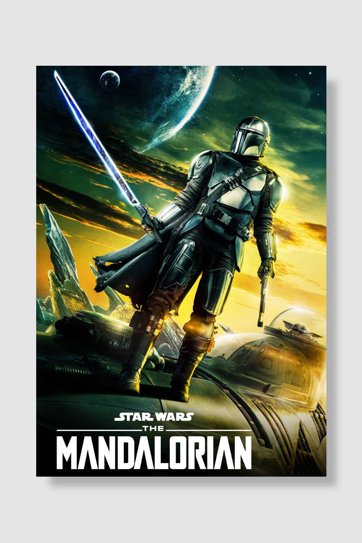 The Mandalorian Dizi Poster Çerçevesiz Yüksek Kalite Dizi Afiş Duvar Poster