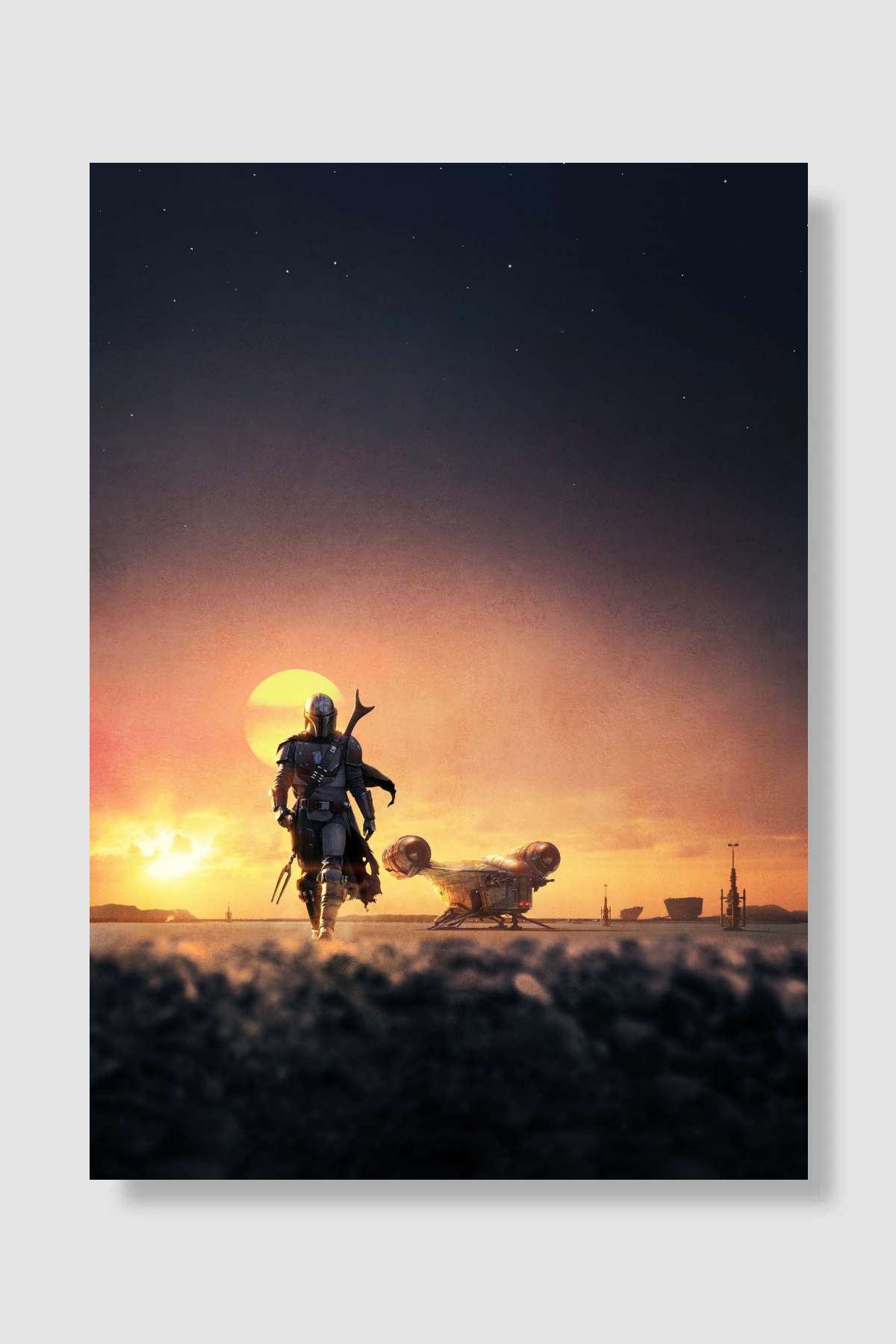 The Mandalorian Dizi Poster Çerçevesiz Yüksek Kalite Dizi Afiş Duvar Poster