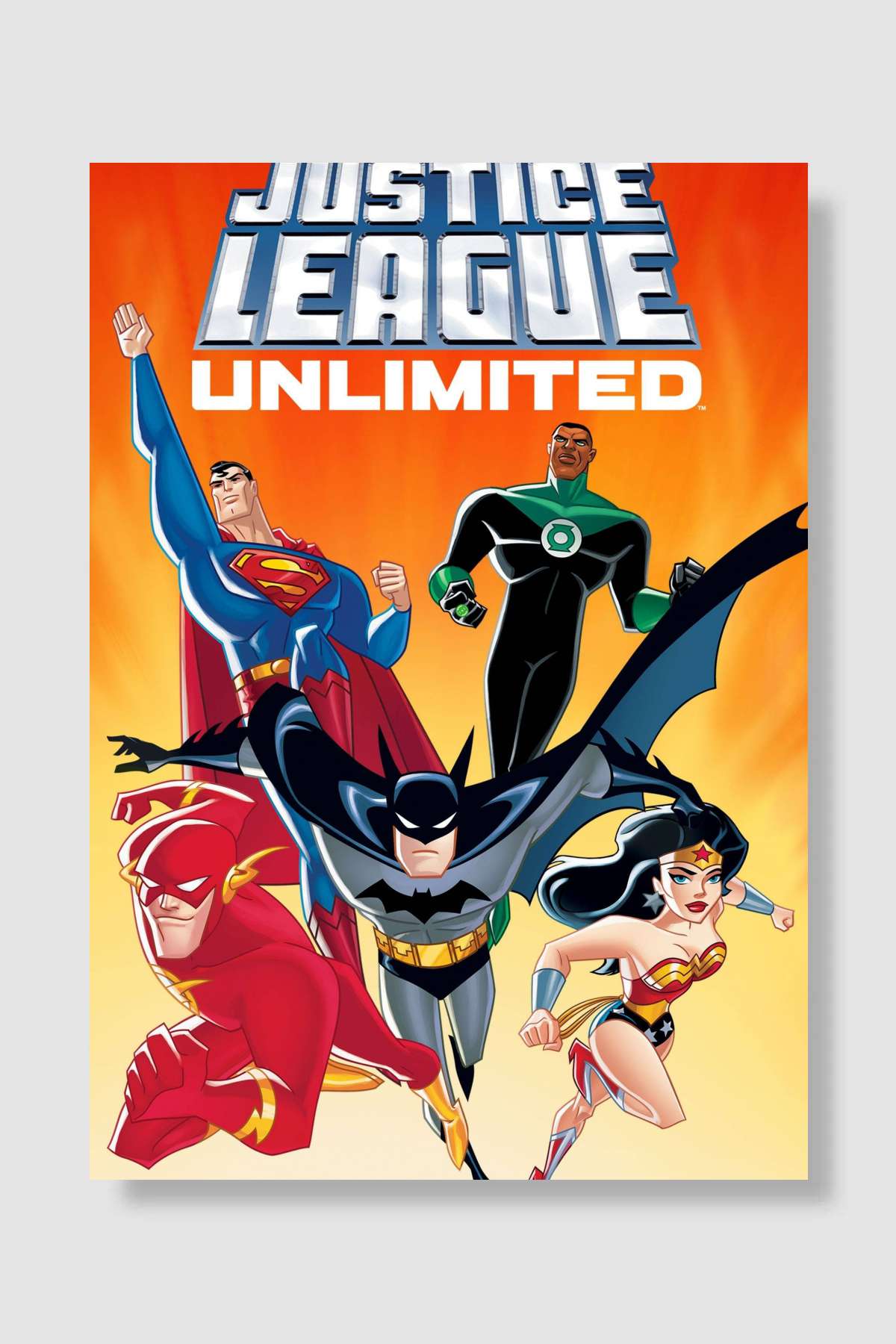 Justice League Unlimited Dizi Poster Çerçevesiz Yüksek Kalite Dizi Afiş Duvar Poster