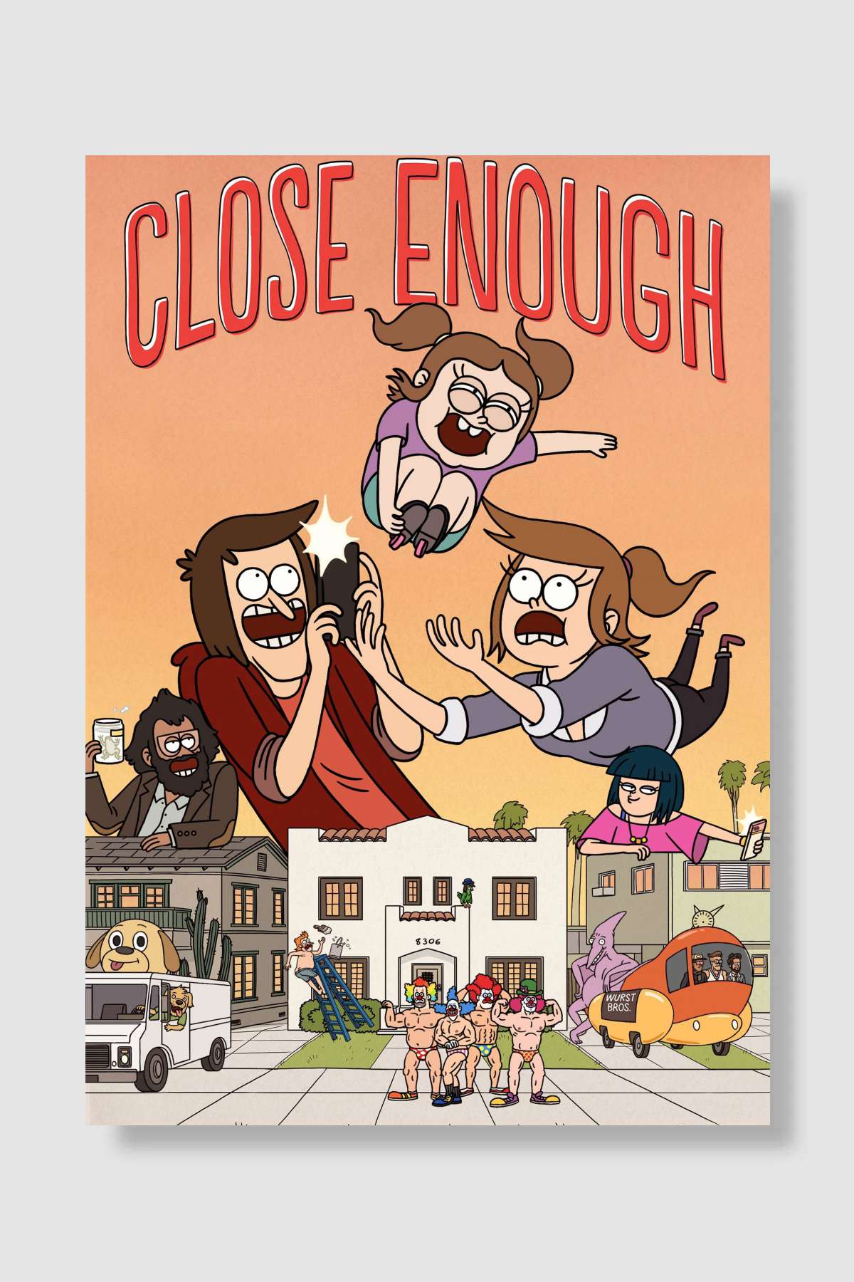 Close Enough Dizi Poster Çerçevesiz Yüksek Kalite Dizi Afiş Duvar Poster