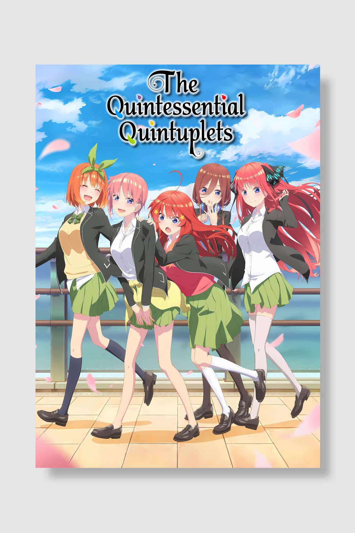 5-toubun no Hanayome - 五等分の花嫁 Dizi Poster Çerçevesiz Yüksek Kalite Dizi Afiş Duvar Poster