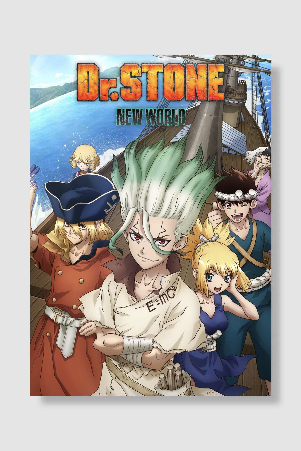 Dr. Stone - Dr.STONE Dizi Poster Çerçevesiz Yüksek Kalite Dizi Afiş Duvar Poster