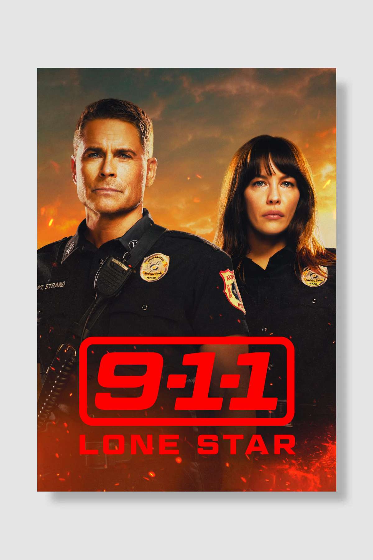 9-1-1: Lone Star Dizi Poster Çerçevesiz Yüksek Kalite Dizi Afiş Duvar Poster