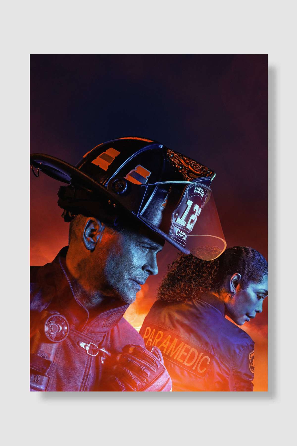 9-1-1: Lone Star Dizi Poster Çerçevesiz Yüksek Kalite Dizi Afiş Duvar Poster