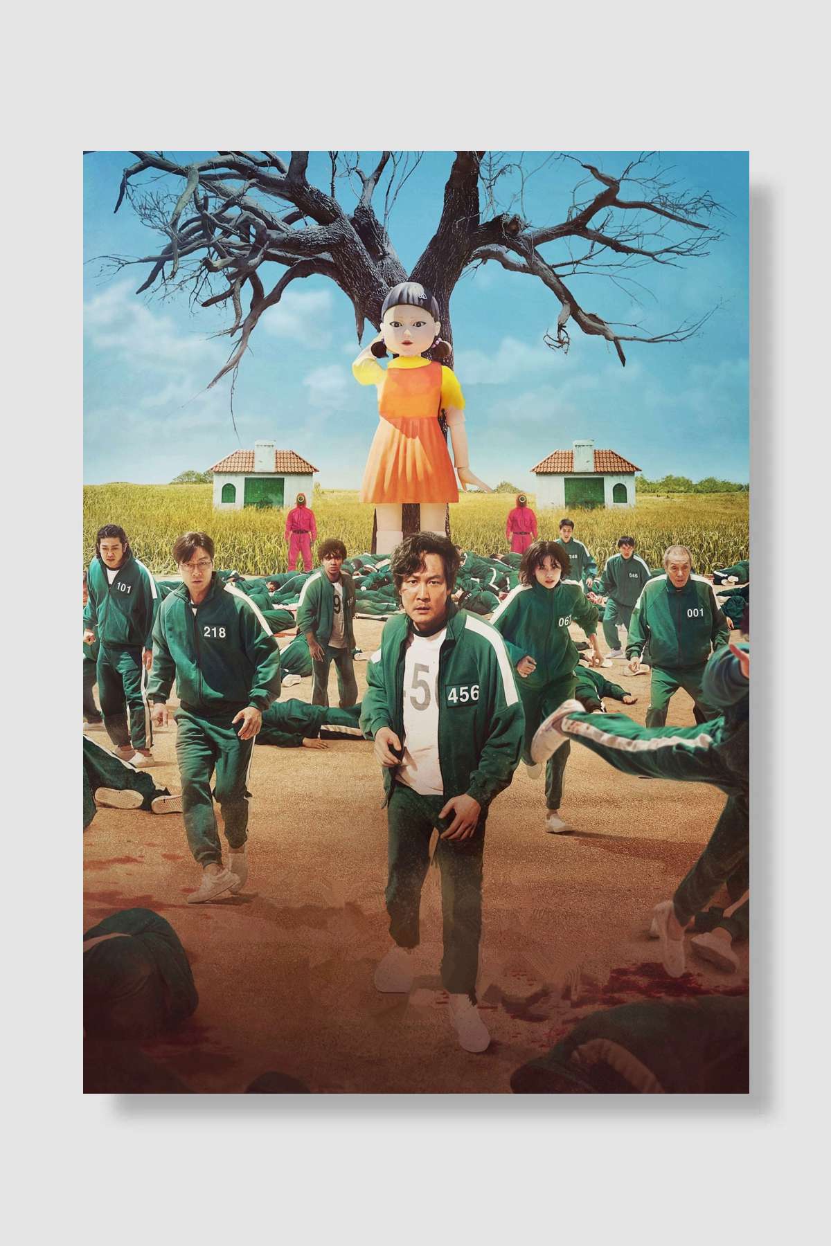 Squid Game - 오징어 게임 Dizi Poster Çerçevesiz Yüksek Kalite Dizi Afiş Duvar Poster