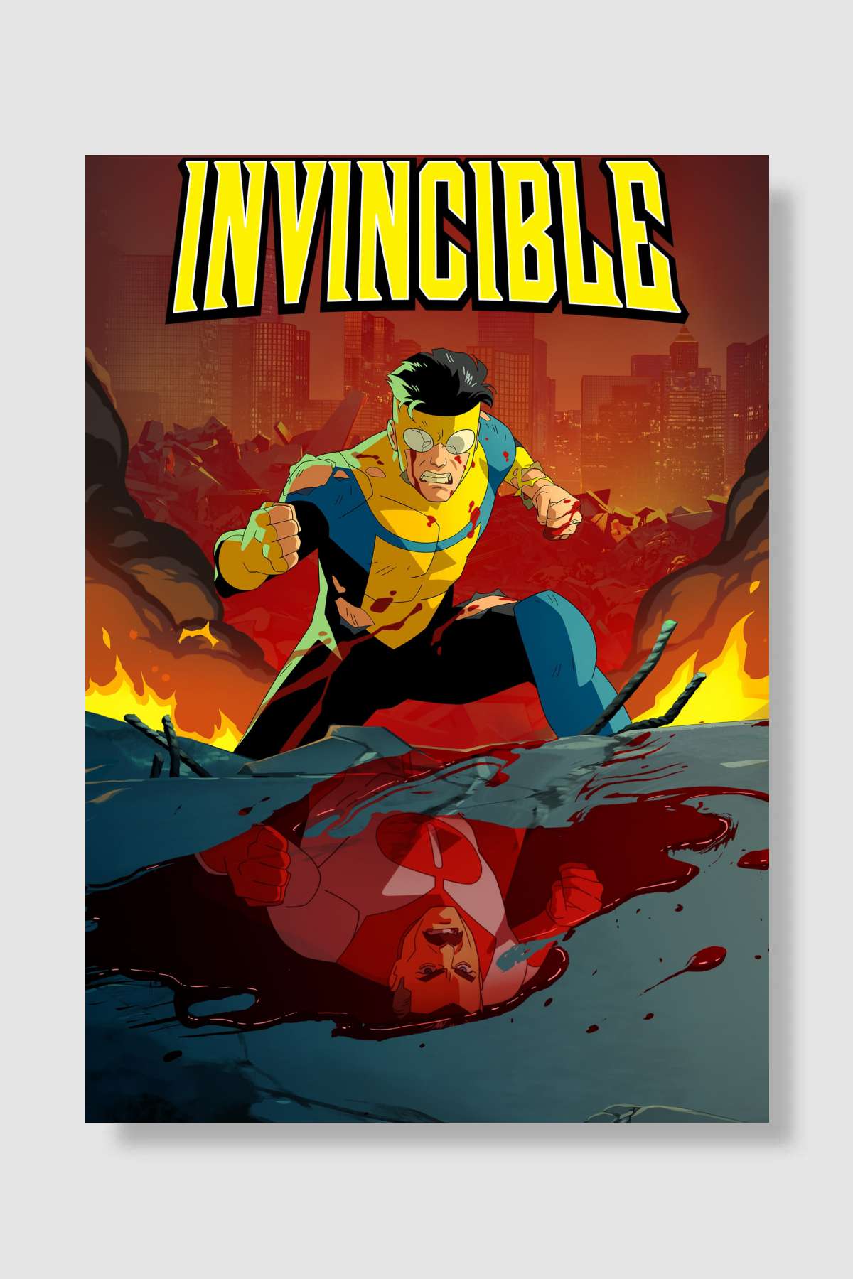 INVINCIBLE Dizi Poster Çerçevesiz Yüksek Kalite Dizi Afiş Duvar Poster