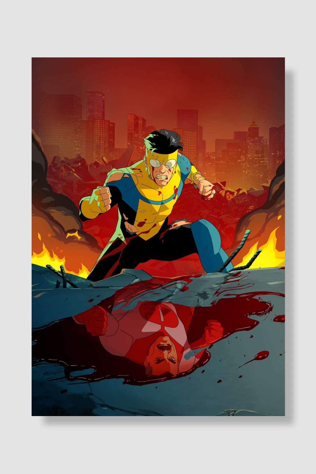 INVINCIBLE Dizi Poster Çerçevesiz Yüksek Kalite Dizi Afiş Duvar Poster