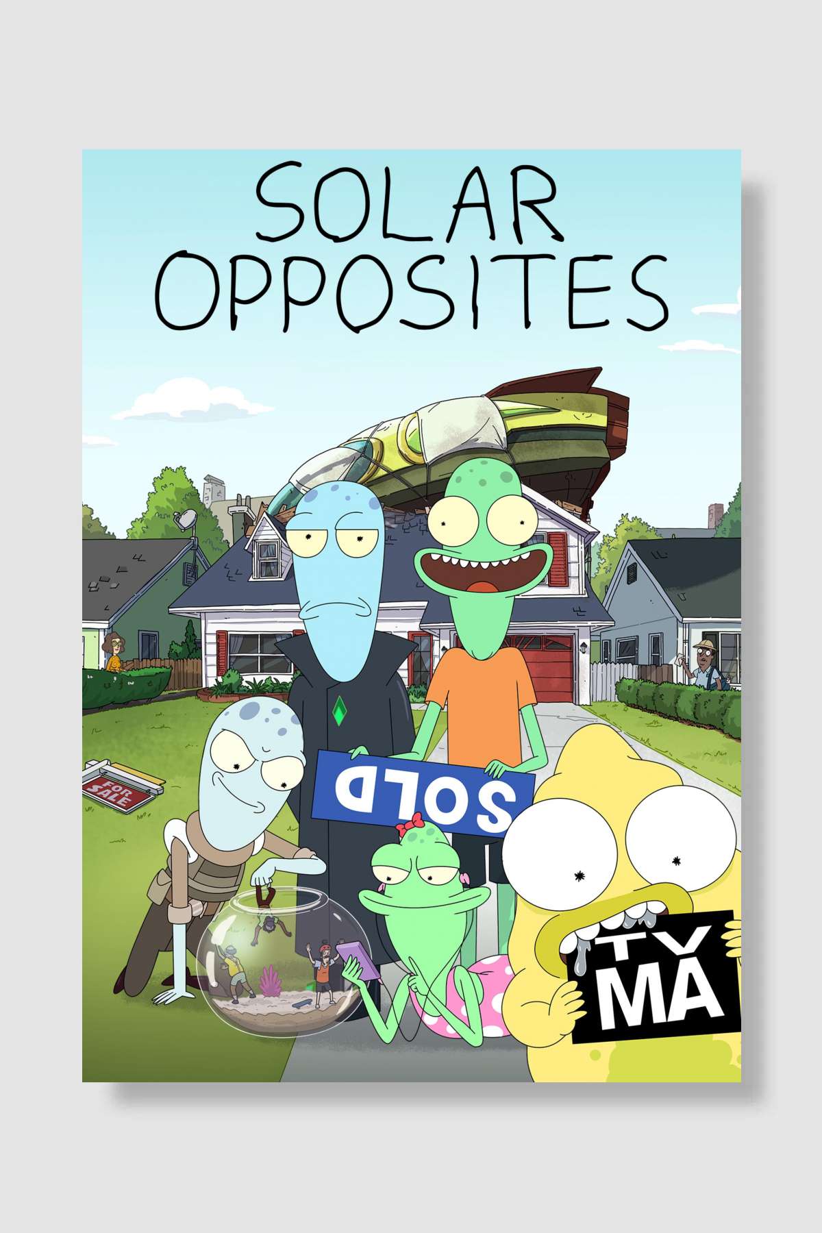 Solar Opposites Dizi Poster Çerçevesiz Yüksek Kalite Dizi Afiş Duvar Poster