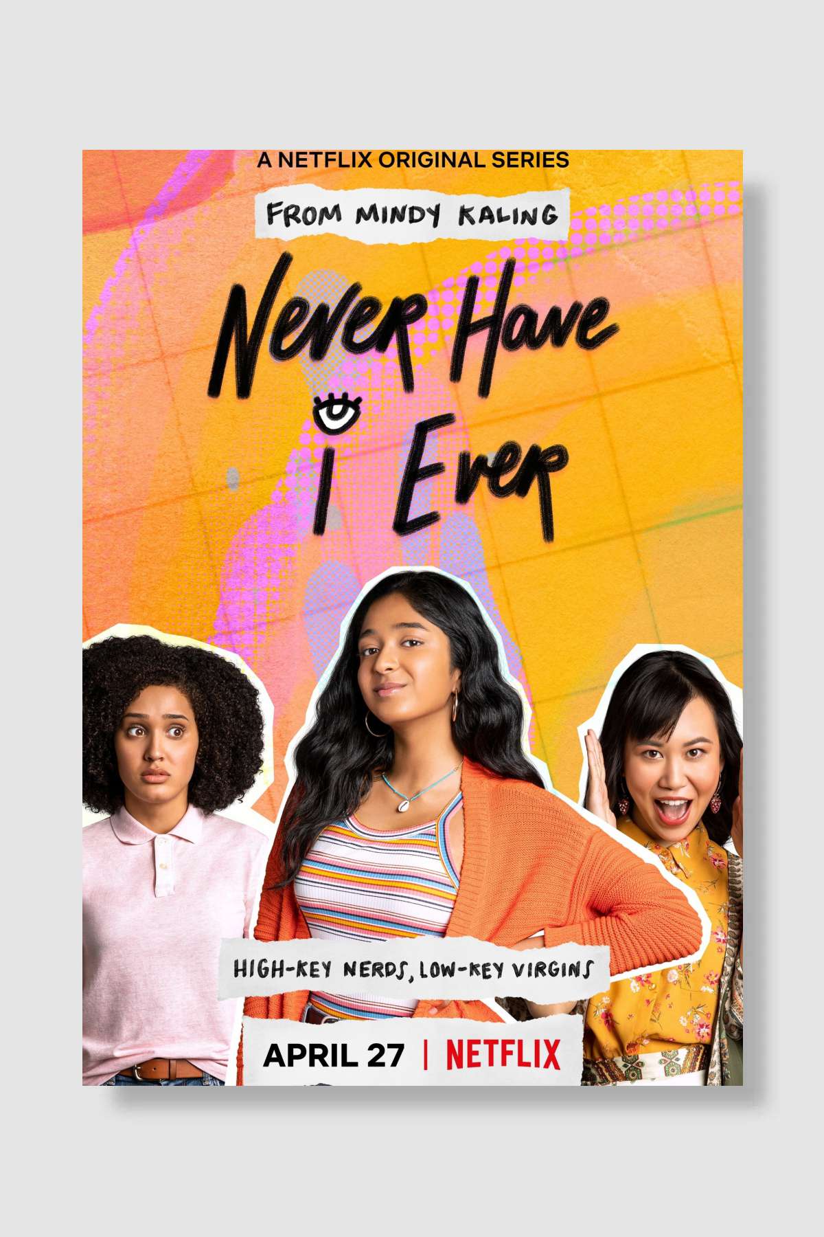 Never Have I Ever Dizi Poster Çerçevesiz Yüksek Kalite Dizi Afiş Duvar Poster