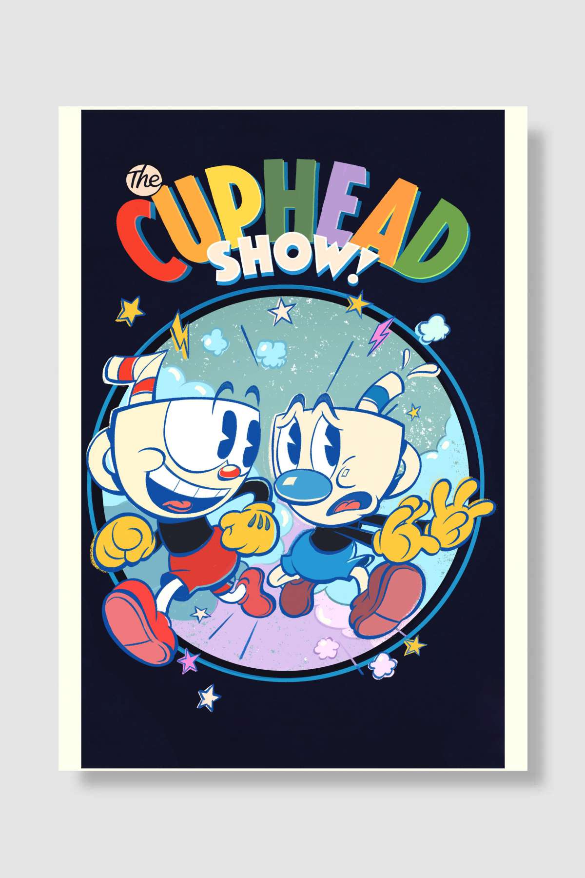 The Cuphead Show! Dizi Poster Çerçevesiz Yüksek Kalite Dizi Afiş Duvar Poster