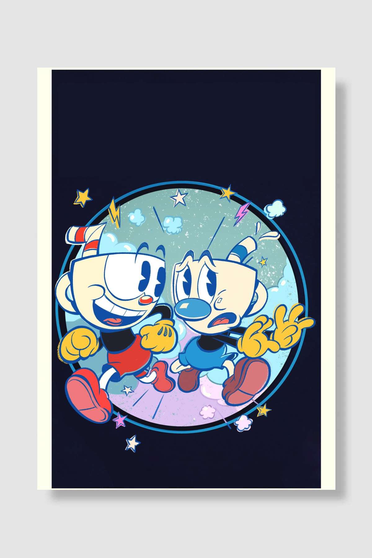 The Cuphead Show! Dizi Poster Çerçevesiz Yüksek Kalite Dizi Afiş Duvar Poster