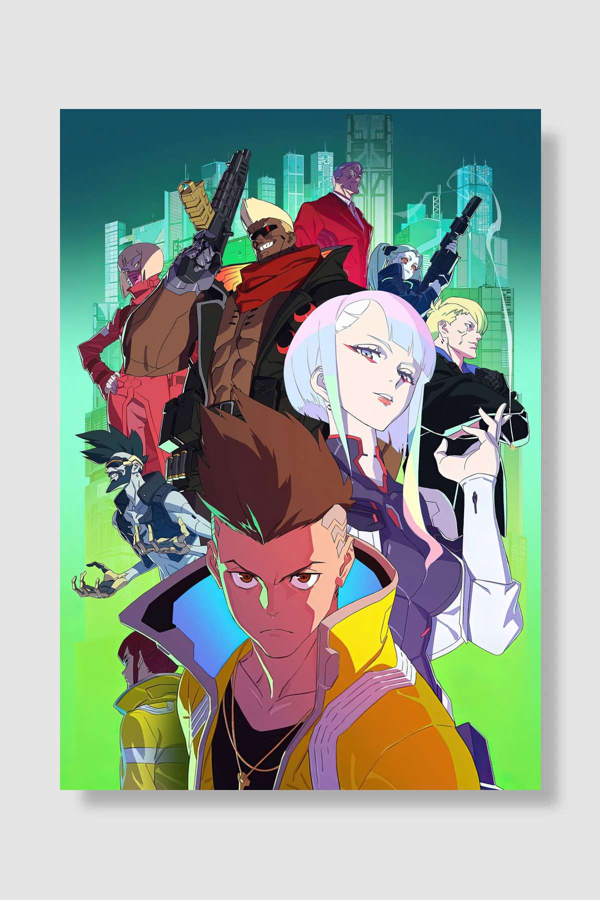 Cyberpunk: Edgerunners - サイバーパンク: エッジランナーズ Dizi Poster Çerçevesiz Yüksek Kalite Dizi Afiş Duvar Poster