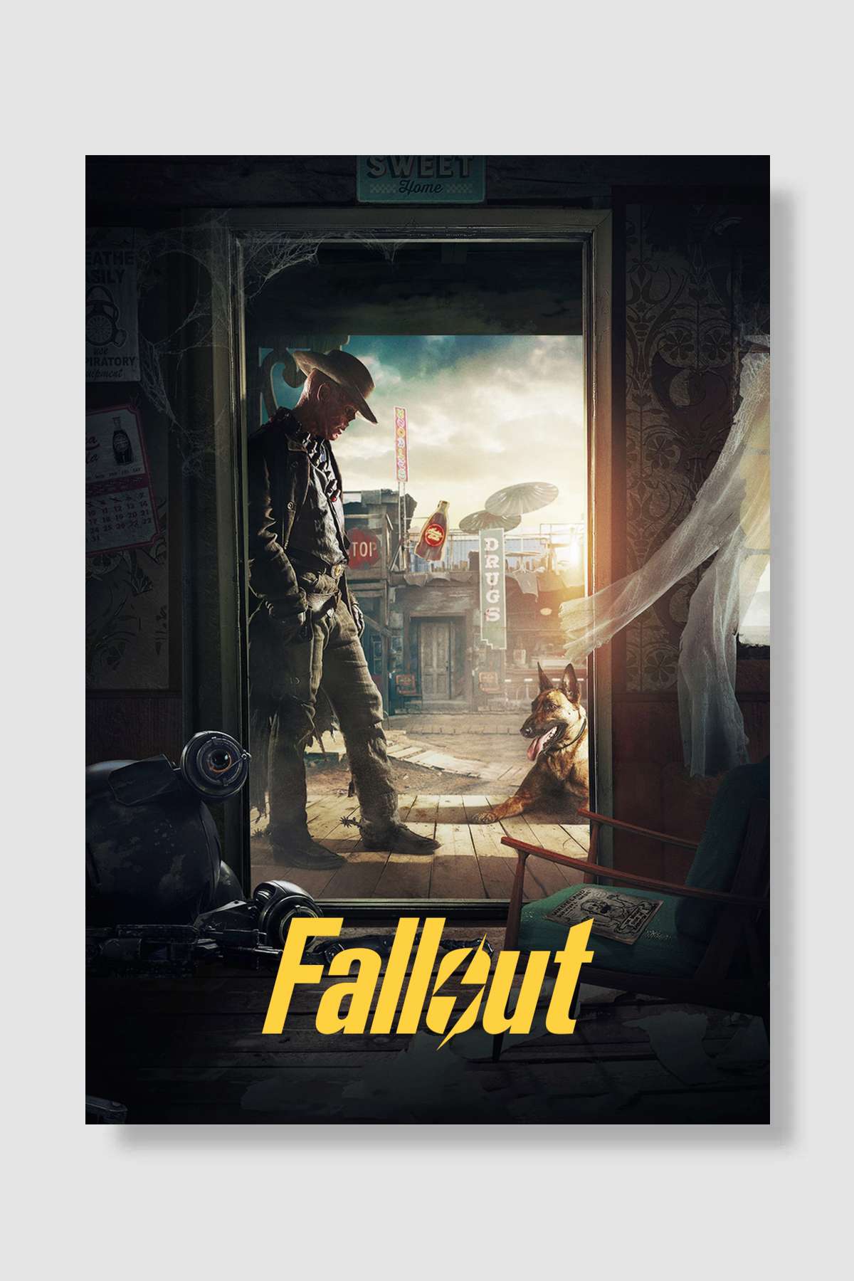 Fallout Dizi Poster Çerçevesiz Yüksek Kalite Dizi Afiş Duvar Poster