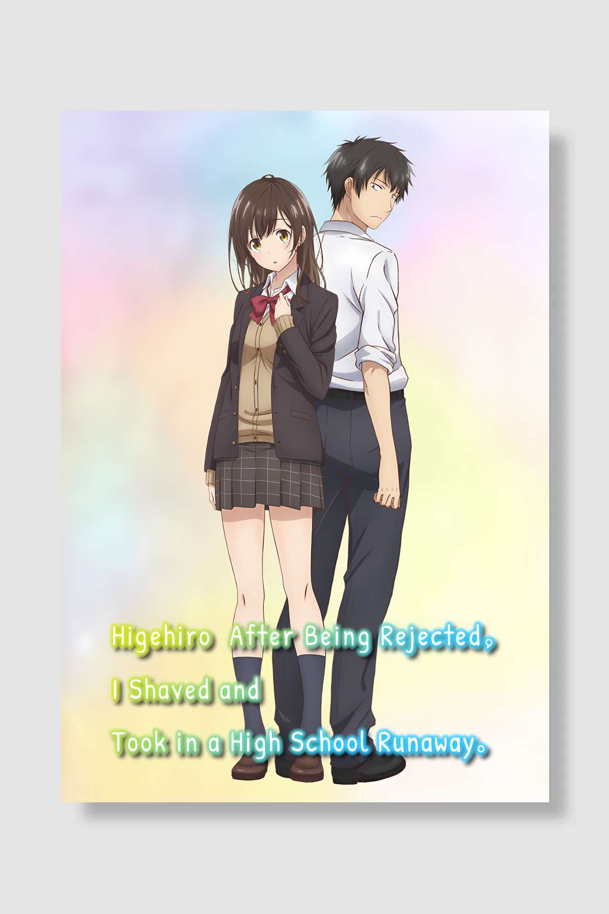 ひげを剃る。そして女子高生を拾う。 Dizi Poster Çerçevesiz Yüksek Kalite Dizi Afiş Duvar Poster