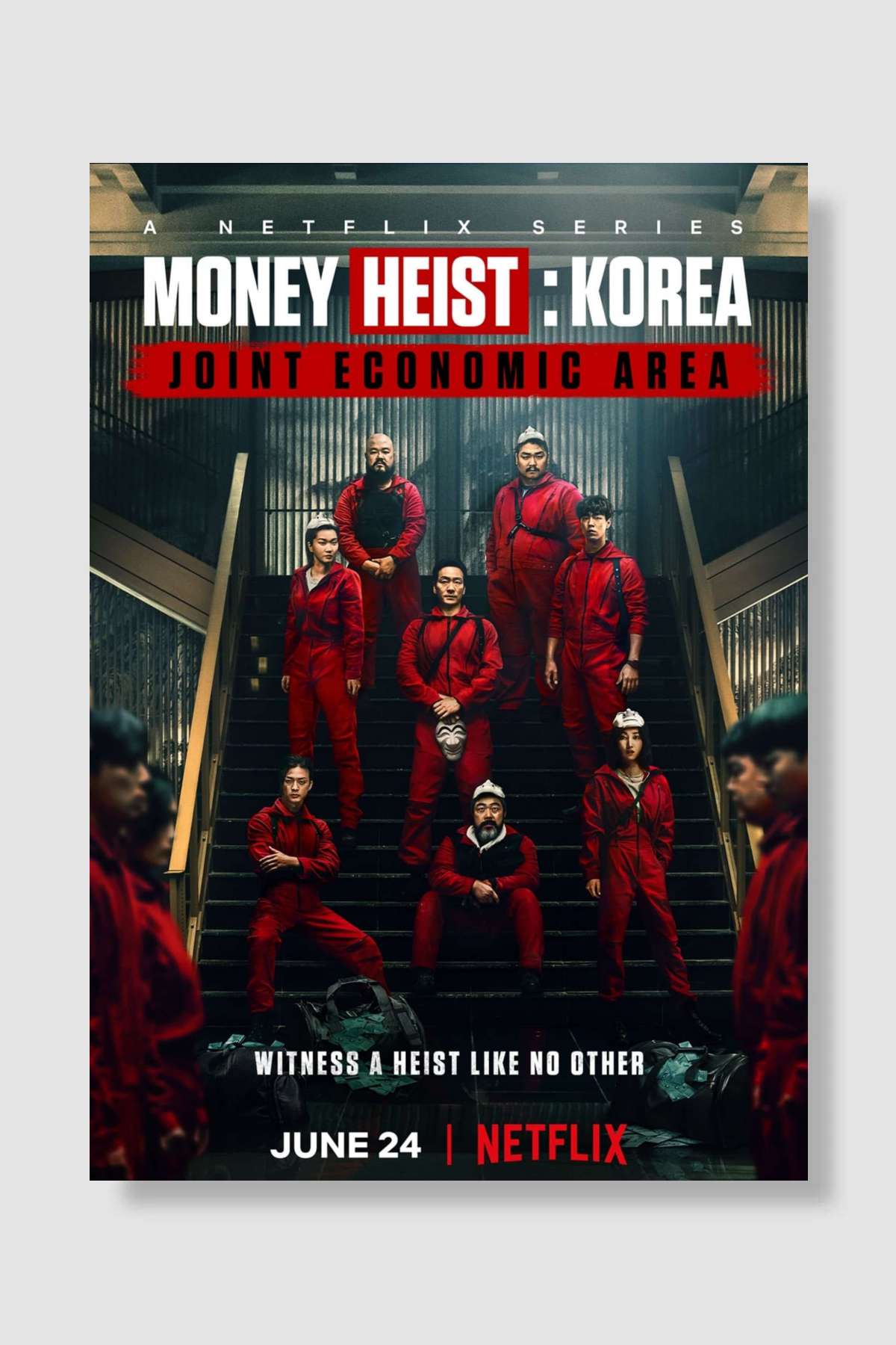 La Casa de Papel: Kore - 종이의 집: 공동경제구역 Dizi Poster Çerçevesiz Yüksek Kalite Dizi Afiş Duvar Poster
