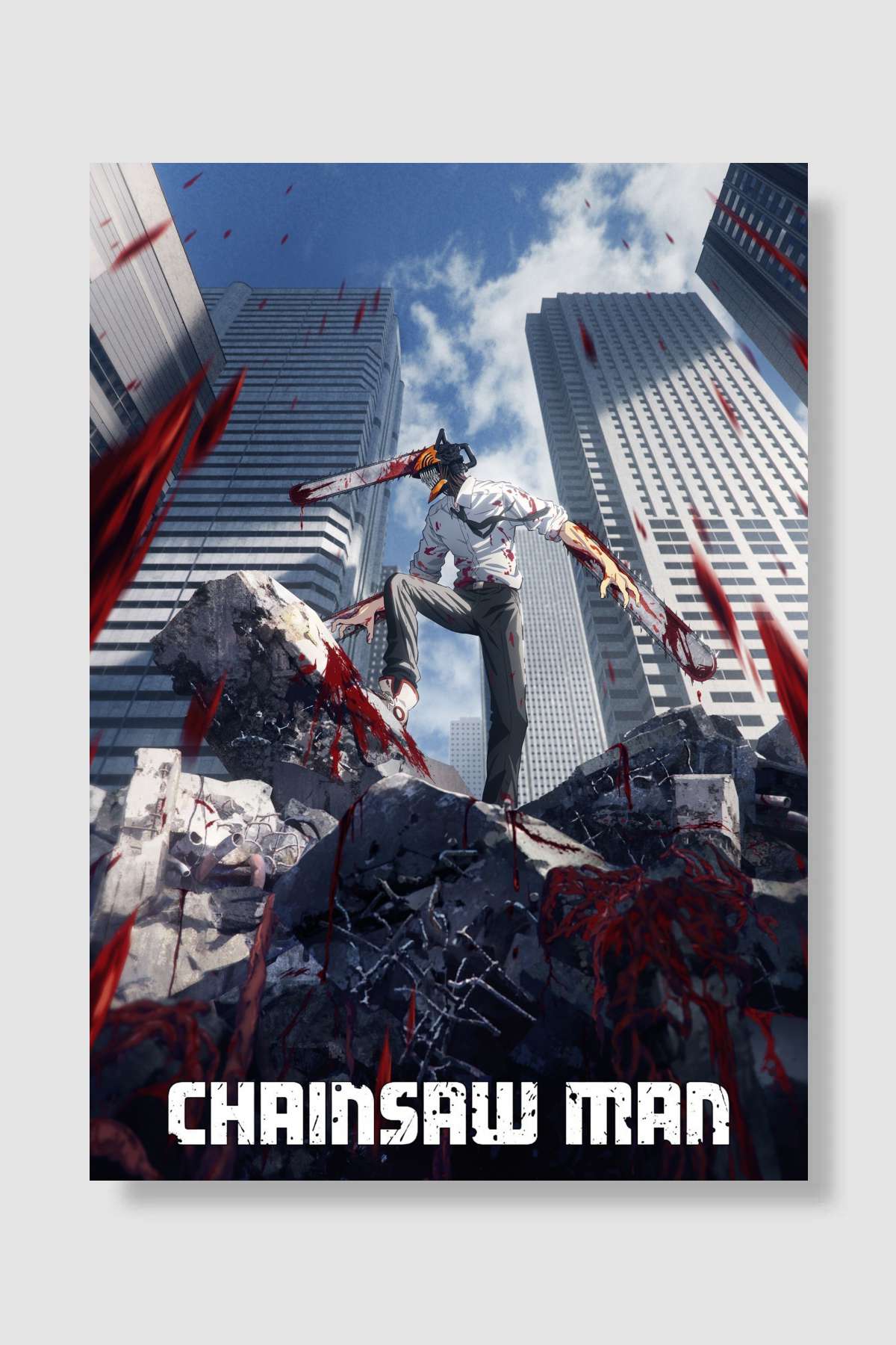 Chainsaw Man - チェンソーマン Dizi Poster Çerçevesiz Yüksek Kalite Dizi Afiş Duvar Poster