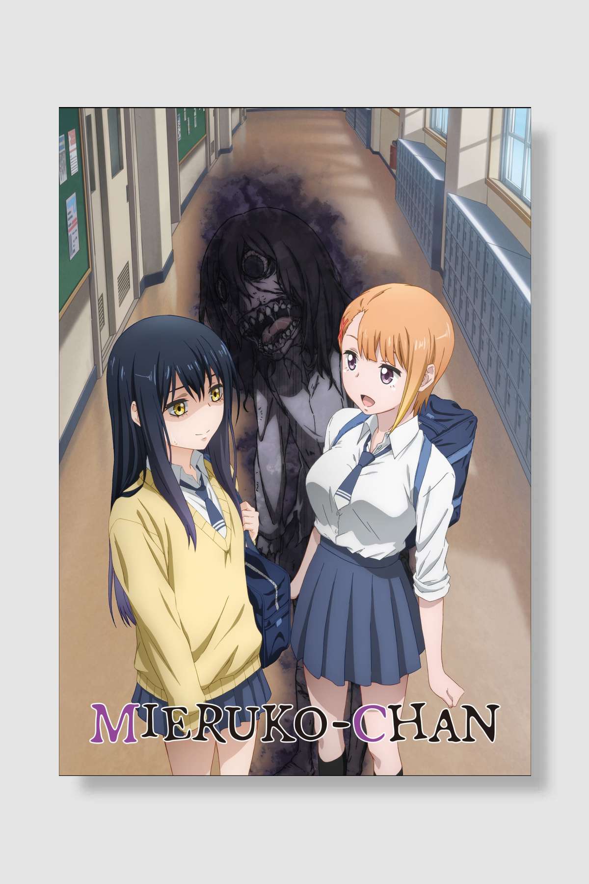 Mieruko-chan - 見える子ちゃん Dizi Poster Çerçevesiz Yüksek Kalite Dizi Afiş Duvar Poster