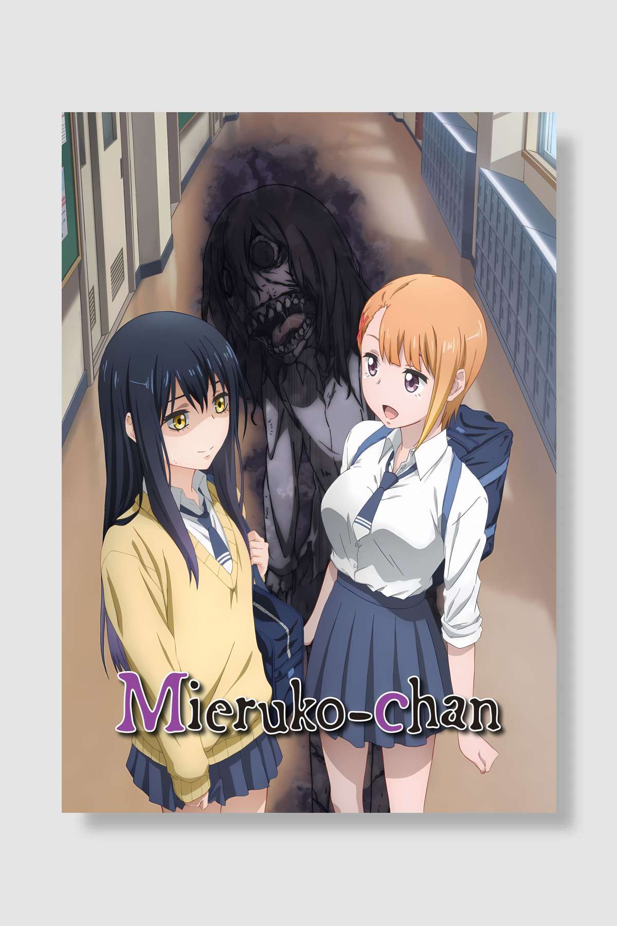 Mieruko-chan - 見える子ちゃん Dizi Poster Çerçevesiz Yüksek Kalite Dizi Afiş Duvar Poster