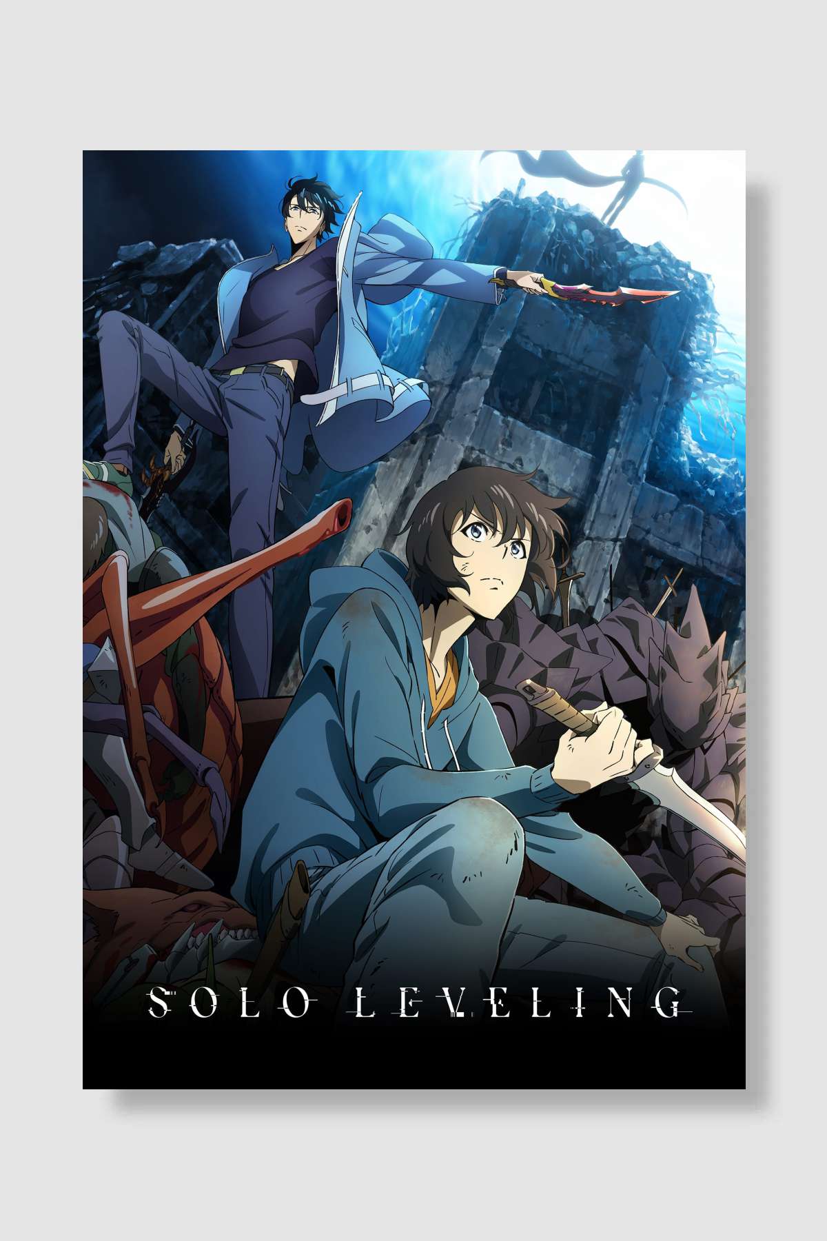 Solo Leveling - 俺だけレベルアップな件 Dizi Poster Çerçevesiz Yüksek Kalite Dizi Afiş Duvar Poster - En İyi Fiyatlarla